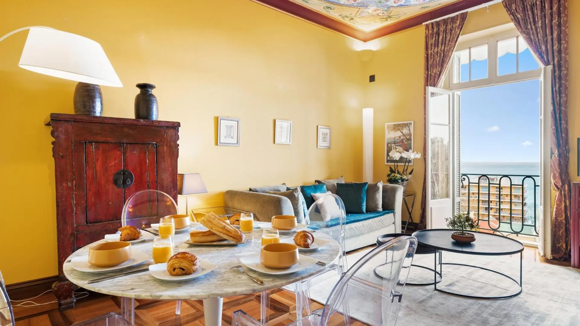 Le Coq Tersling - Residential Parking - Ac - Sea View Apartment Menton
